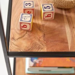 Agra - Bibliothèque Enfant En Acacia Massif Et Métal -Magasin De Meubles 1200 1200 agra bibliotheque enfant en acacia massif et metal 2