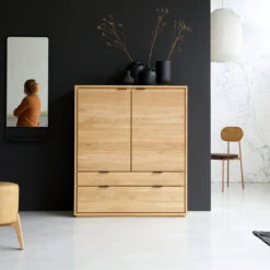 Senson - Armoire De Rangement En Chêne Massif