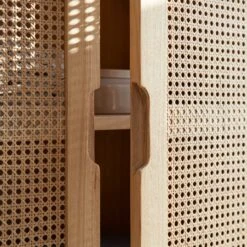 Luis - Armoire De Rangement En Orme Massif Et Cannage -Magasin De Meubles 1200 1200 armoire de rangement en orme massif et cannage luis 2