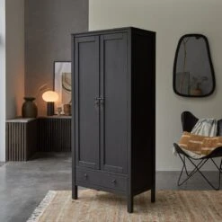 Thaki Black - Armoire En Pin Massif -Magasin De Meubles 1200 1200 armoire en pin thaki black 3