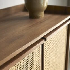 Roots - Armoire En Teck Massif Recyclé Et Cannage -Magasin De Meubles 1200 1200 armoire en teck massif et cannage roots 8