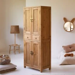 Yuki - Armoire Enfant En Pin Massif Recyclé Naturel -Magasin De Meubles 1200 1200 armoire enfant en pin massif recycle yuki naturel 2