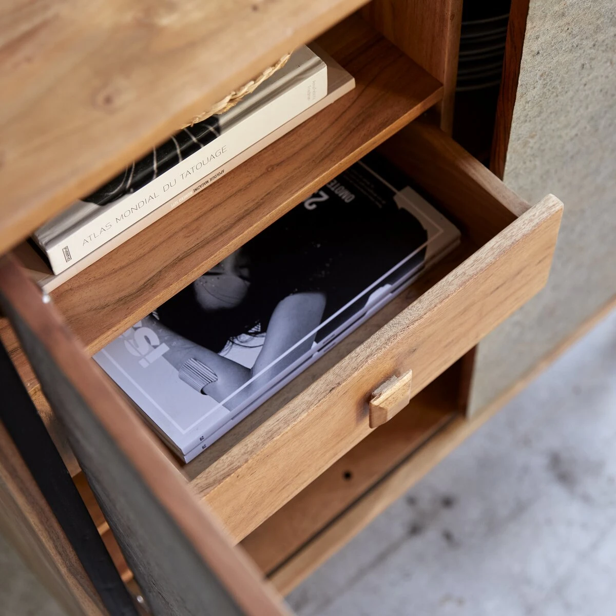 Temis - Bahut Bar En Acacia 90 Cm 8 Temis - Bahut Bar En Acacia 90 Cm – Image 6