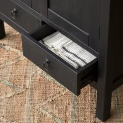 Thaki Black - Bahut En Pin Massif 80 Cm -Magasin De Meubles 1200 1200 bahut en pin thaki black 80 cm 4