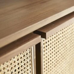 Roots - Bahut En Teck Massif Recyclé Et Cannage 105 Cm -Magasin De Meubles 1200 1200 bahut en teck massif et cannage roots 105 cm 5