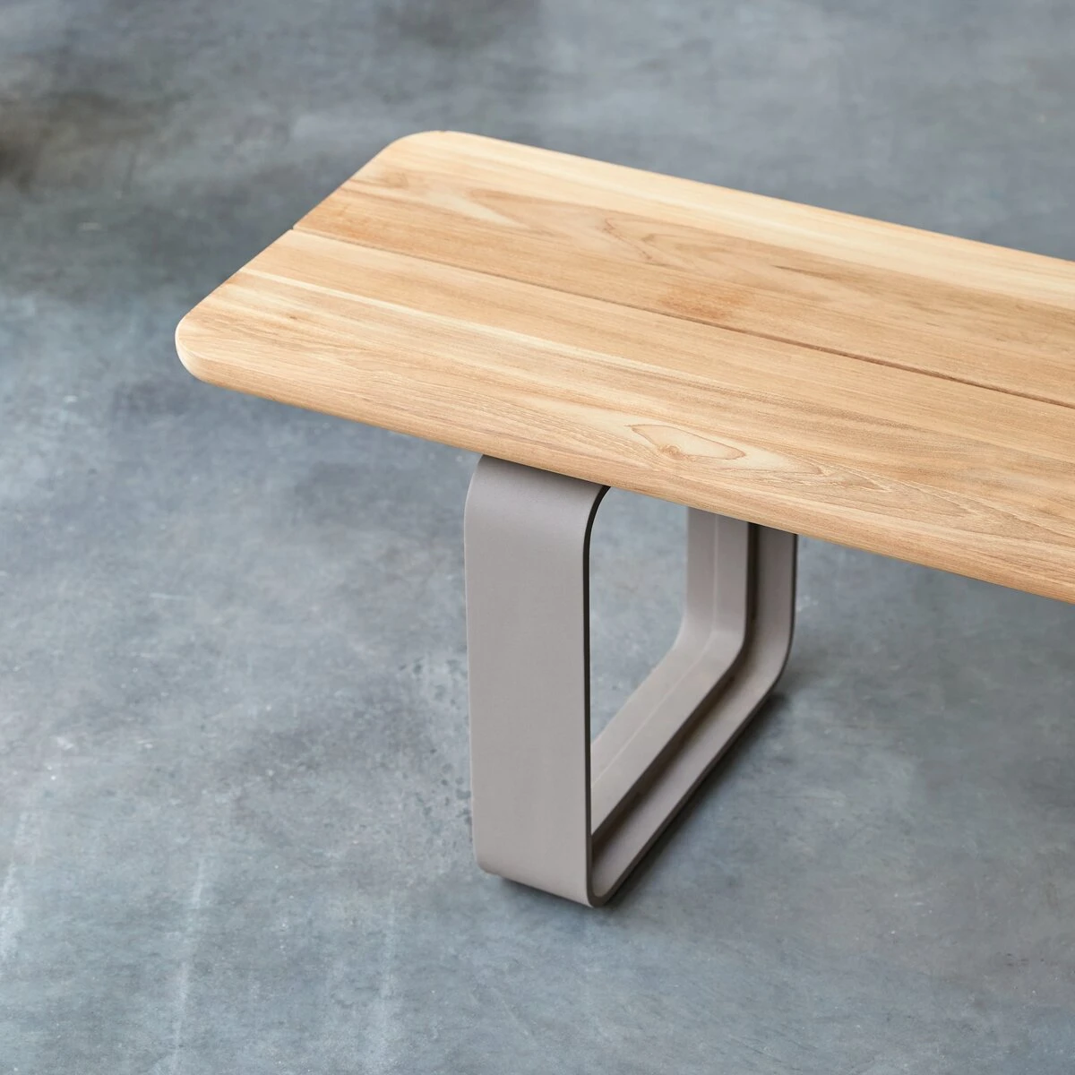 Harper - Banc En Teck Massif Et Aluminium 8 Harper - Banc En Teck Massif Et Aluminium – Image 6