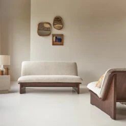 Folk - Banquette En Mindi Massif Et Tissu écru 2 Places -Magasin De Meubles 1200 1200 banquette en mindi massif et tissu ecru 2 places folk 4