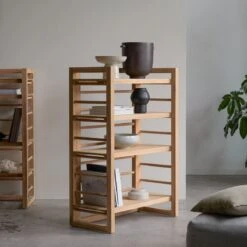 Sera - Bibliothèque Basse En Teck Massif 14 Sera - Bibliothèque Basse En Teck Massif -Magasin De Meubles 1200 1200 bibliotheque basse en teck massif sera 3