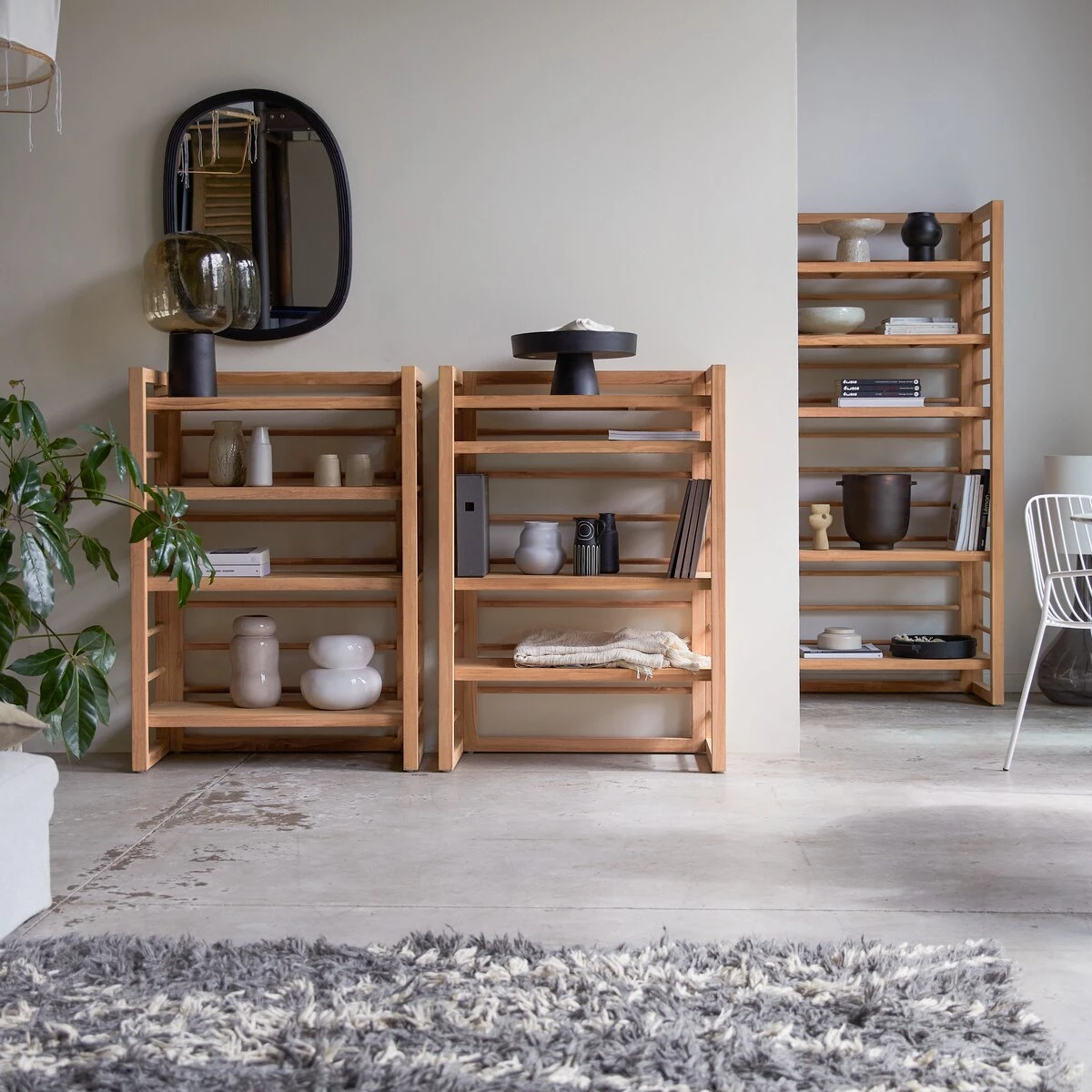 Sera - Bibliothèque Basse En Teck Massif 11 Sera - Bibliothèque Basse En Teck Massif – Image 9