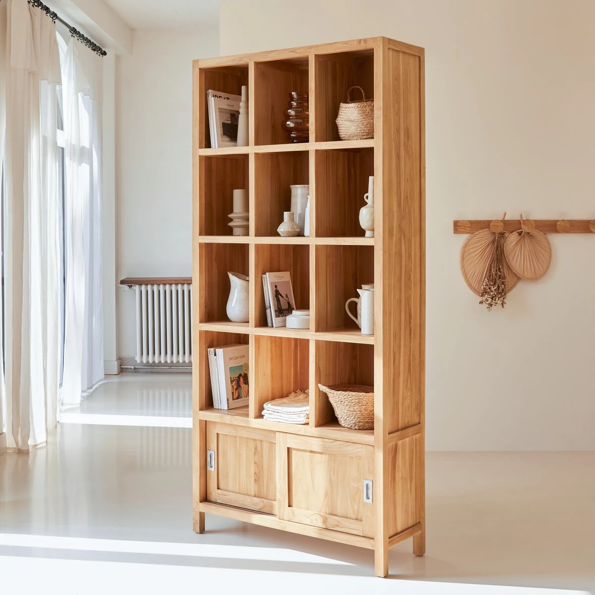 Coffee Tek - Bibliothèque En Teck Massif 6 Coffee Tek - Bibliothèque En Teck Massif – Image 4