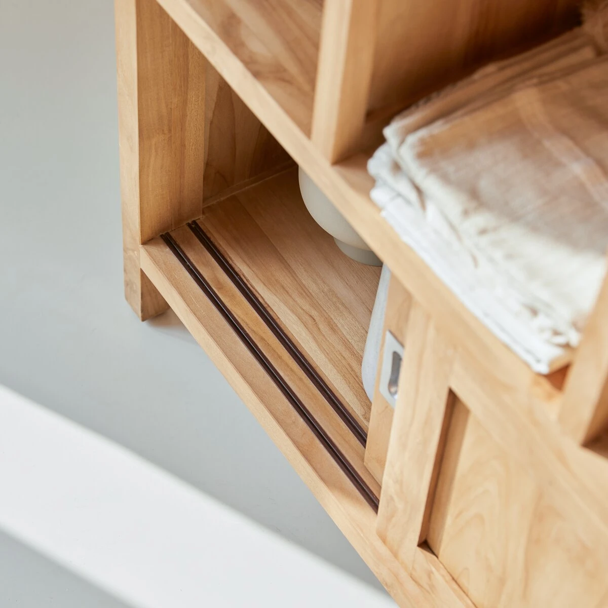 Coffee Tek - Bibliothèque En Teck Massif 11 Coffee Tek - Bibliothèque En Teck Massif – Image 9