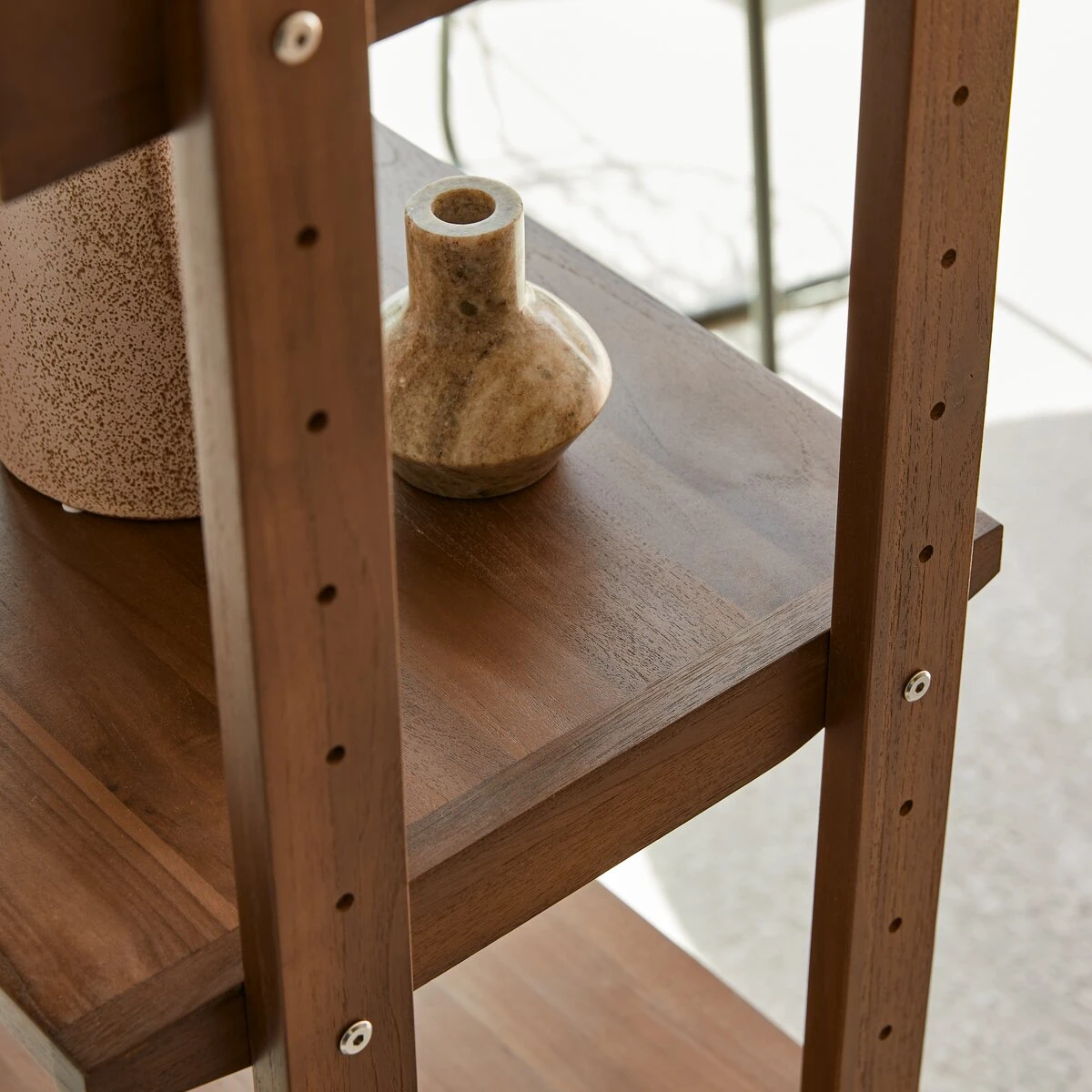 Wall - Bibliothèque Simple En Teck Massif Recyclé 5 Wall - Bibliothèque Simple En Teck Massif Recyclé – Image 3