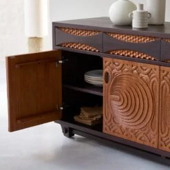 Frida - Buffet En Acajou Massif 180 Cm -Magasin De Meubles 1200 1200 buffet en acajou massif frida 180 cm 2