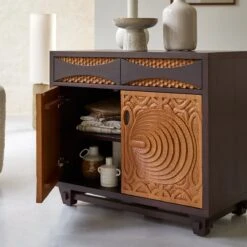 Frida - Buffet En Acajou Massif 93 Cm -Magasin De Meubles 1200 1200 buffet en acajou massif frida 93 cm 2