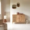 Sina - Buffet En Manguier Massif Et Rotin 115 Cm