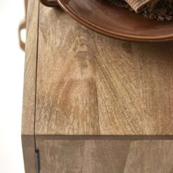 Sina - Buffet En Manguier Massif Et Rotin 115 Cm -Magasin De Meubles 1200 1200 buffet en manguier massif et rotin sina 115 cm 2