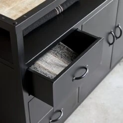 Industriel - Buffet En Métal 160 Cm 13 Industriel - Buffet En Métal 160 Cm -Magasin De Meubles 1200 1200 buffet en metal industriel 160 cm 4