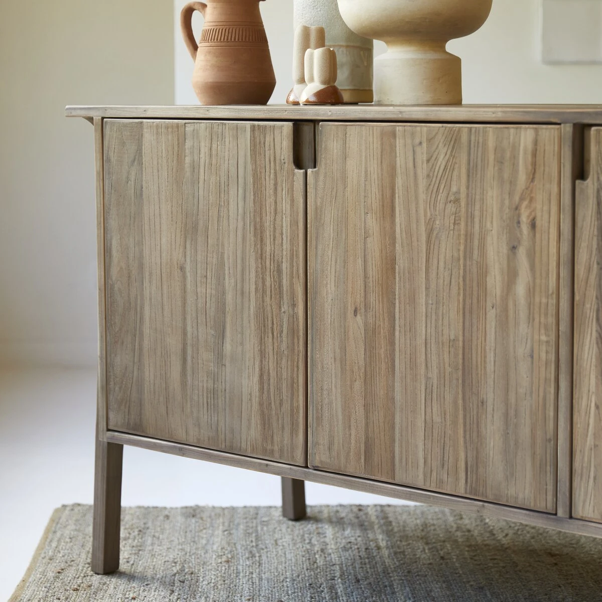 Hazel - Buffet En Pin Et Orme Massifs Recyclés 155 Cm 7 Hazel - Buffet En Pin Et Orme Massifs Recyclés 155 Cm – Image 6