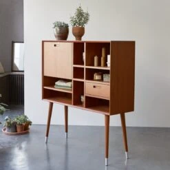 Magda 50's - Bureau En Acajou Massif -Magasin De Meubles 1200 1200 bureau en acajou magda 50s 3