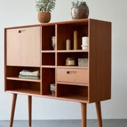 Magda 50's - Bureau En Acajou Massif -Magasin De Meubles 1200 1200 bureau en acajou magda 50s 4