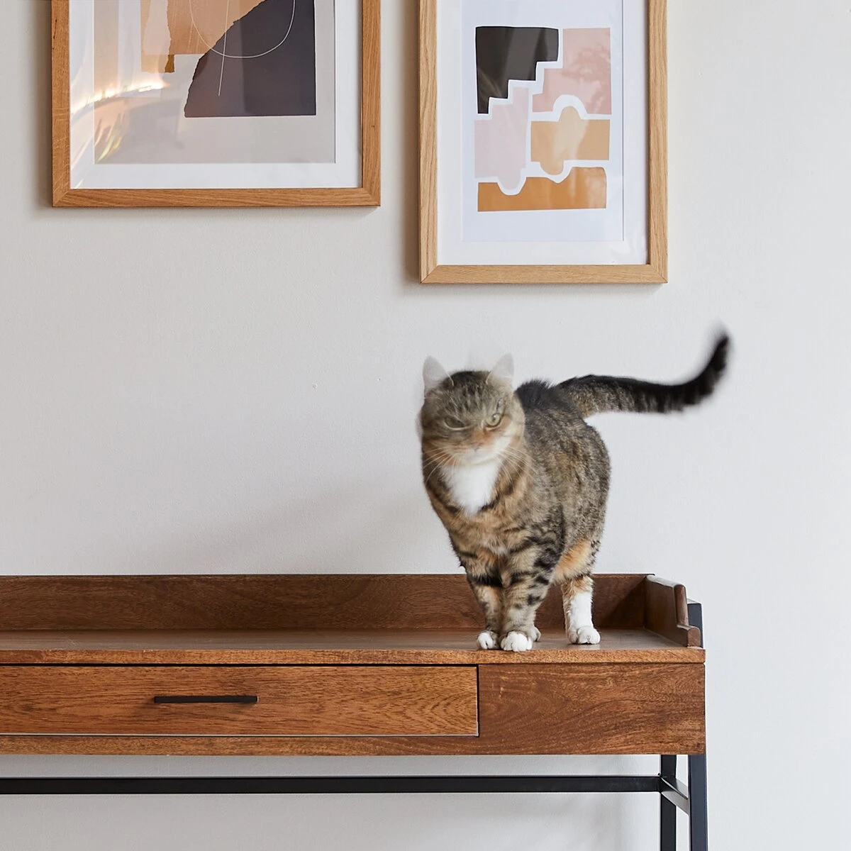 Hedda - Bureau En Manguier Massif Et Métal 11 Hedda - Bureau En Manguier Massif Et Métal – Image 9