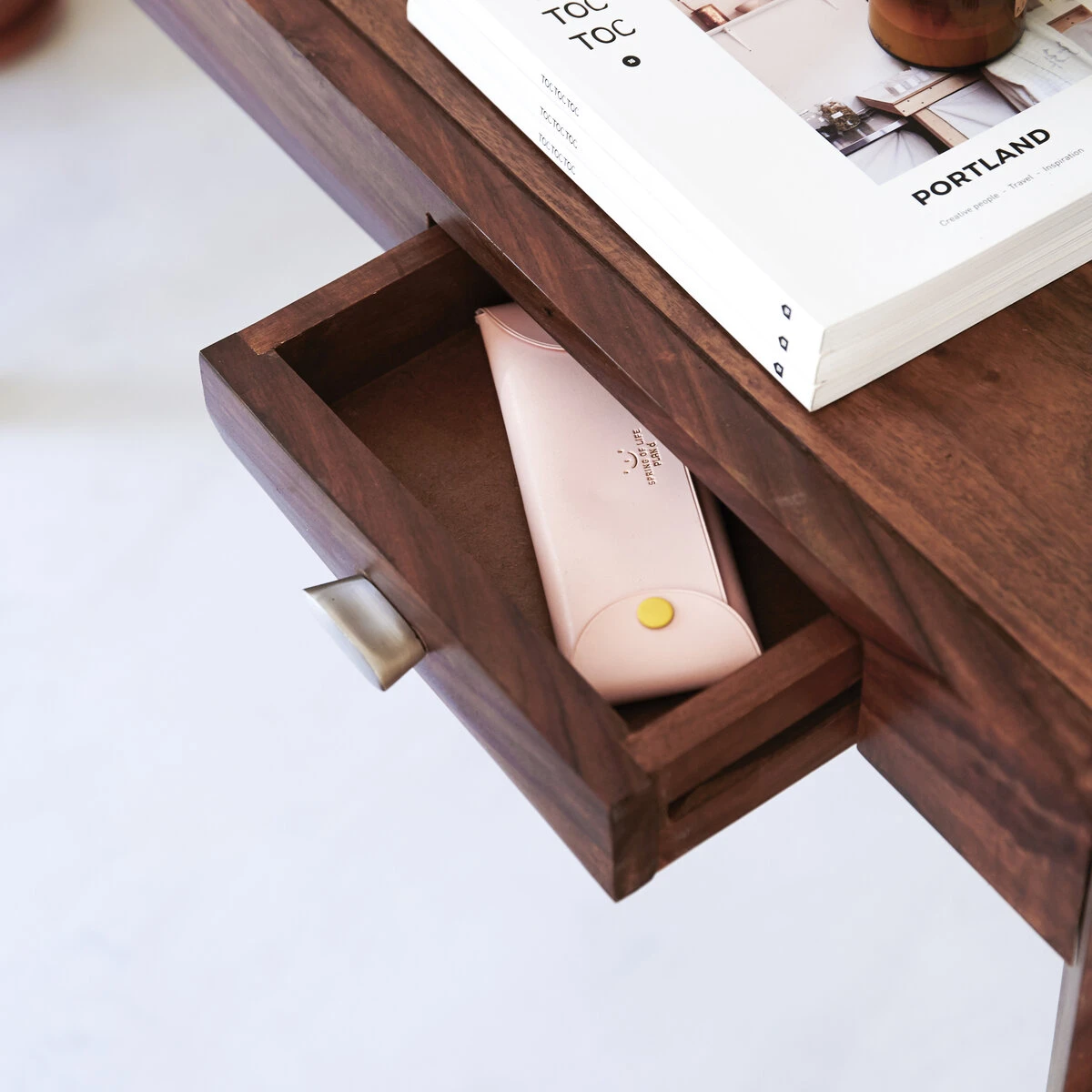 Luna - Bureau En Palissandre Massif 6 Luna - Bureau En Palissandre Massif – Image 4