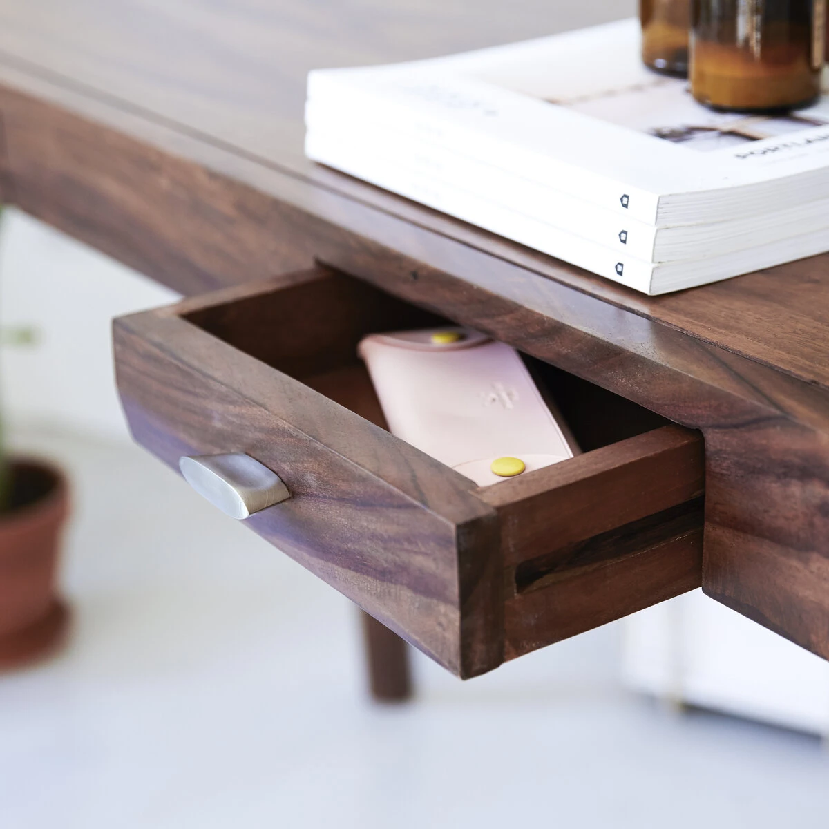 Luna - Bureau En Palissandre Massif 9 Luna - Bureau En Palissandre Massif – Image 7