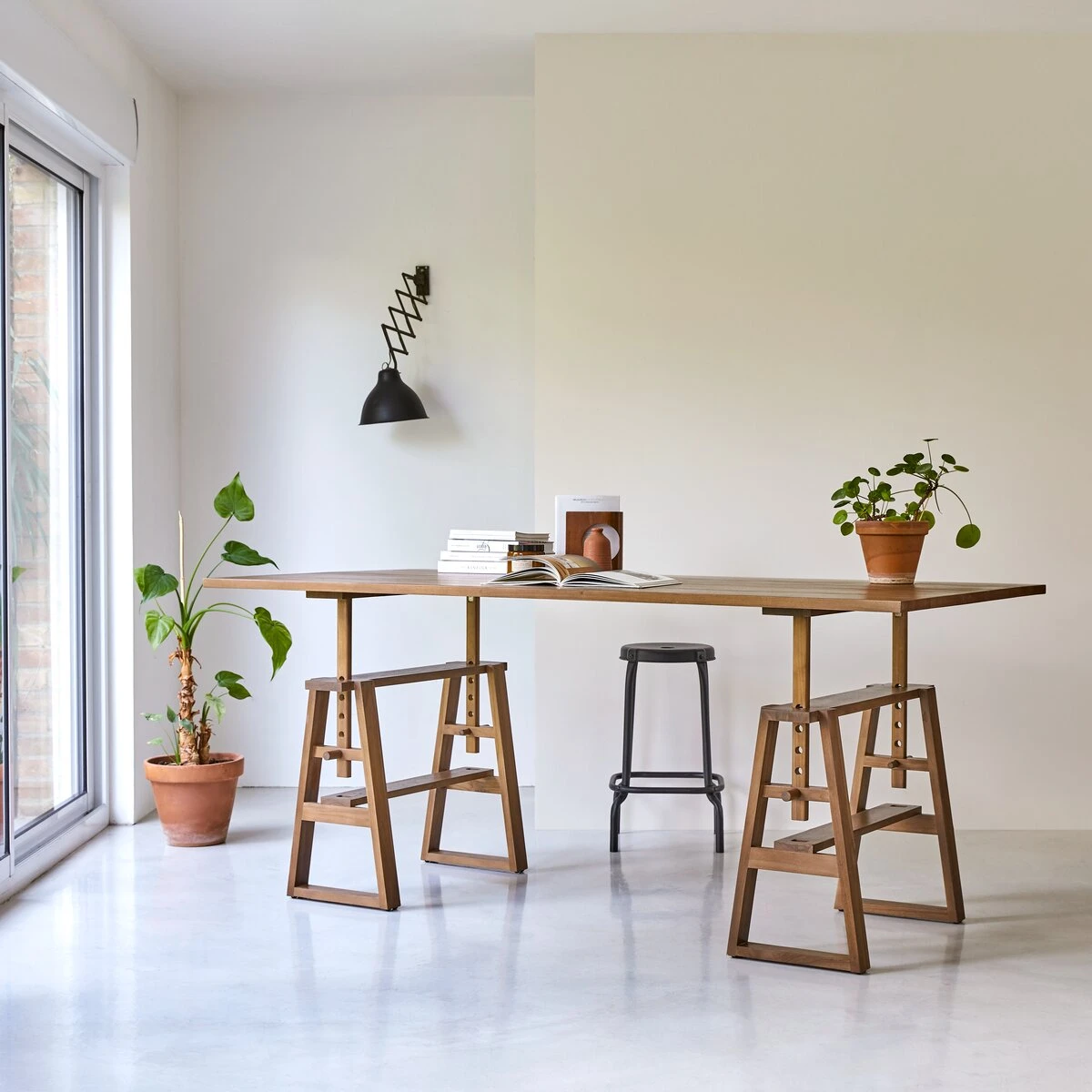 Trestle - Bureau En Teck Massif Recyclé 6 Trestle - Bureau En Teck Massif Recyclé – Image 4