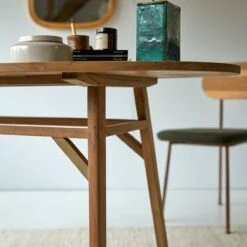 Elena - Bureau Ovale En Teck Massif Recyclé -Magasin De Meubles 1200 1200 bureau ovale en teck massif recycle elena 5