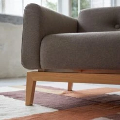 Bjorn - Canapé En Chêne Massif Et Tissu Marron 2 Places -Magasin De Meubles 1200 1200 canape bjorn en chene massif et tissu marron 2 places 6