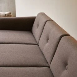 Bjorn - Canapé En Chêne Massif Et Tissu Marron 3 Places -Magasin De Meubles 1200 1200 canape bjorn en chene massif et tissu marron 3 places 5