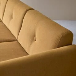 Bjorn - Canapé En Chêne Massif Et Tissu Moutarde 3 Places -Magasin De Meubles 1200 1200 canape bjorn en chene massif et tissu moutarde 3 places 4