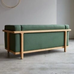 Cobbelwood - Canapé En Chêne Massif Et Tissu Dark Green, 2 Places -Magasin De Meubles 1200 1200 canape cobbelwood en chene massif et tissu dark green 4