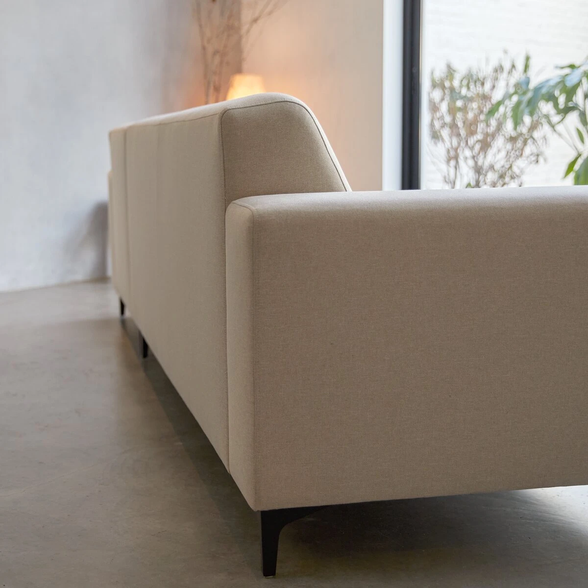 Lars - Canapé D'angle Droit En Tissu écru 300 X 150 Cm, 5 Places 9 Lars - Canapé D'angle Droit En Tissu écru 300 X 150 Cm, 5 Places – Image 7