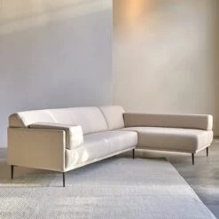 Finn - Canapé D'angle Droit En Tissu écru 270 X 180 Cm, 4 Places -Magasin De Meubles 1200 1200 canape d angle droit en tissu ecru 270 cm finn 1