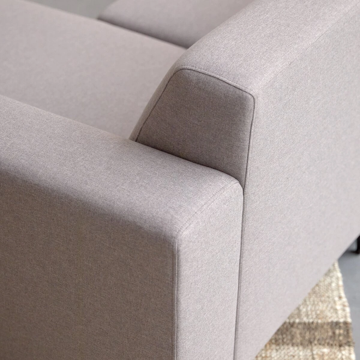 Lars - Canapé D'angle Droit En Tissu Gris 300 X 150 Cm, 5 Places 4 Lars - Canapé D'angle Droit En Tissu Gris 300 X 150 Cm, 5 Places – Image 2