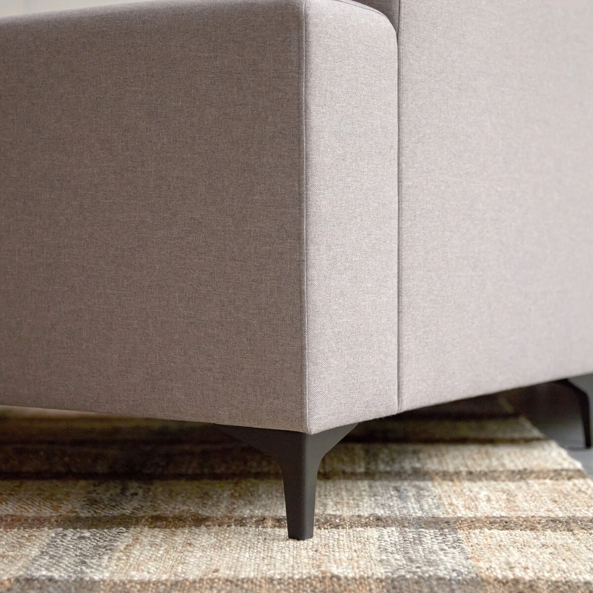 Lars - Canapé D'angle Droit En Tissu Gris 300 X 150 Cm, 5 Places 5 Lars - Canapé D'angle Droit En Tissu Gris 300 X 150 Cm, 5 Places – Image 3