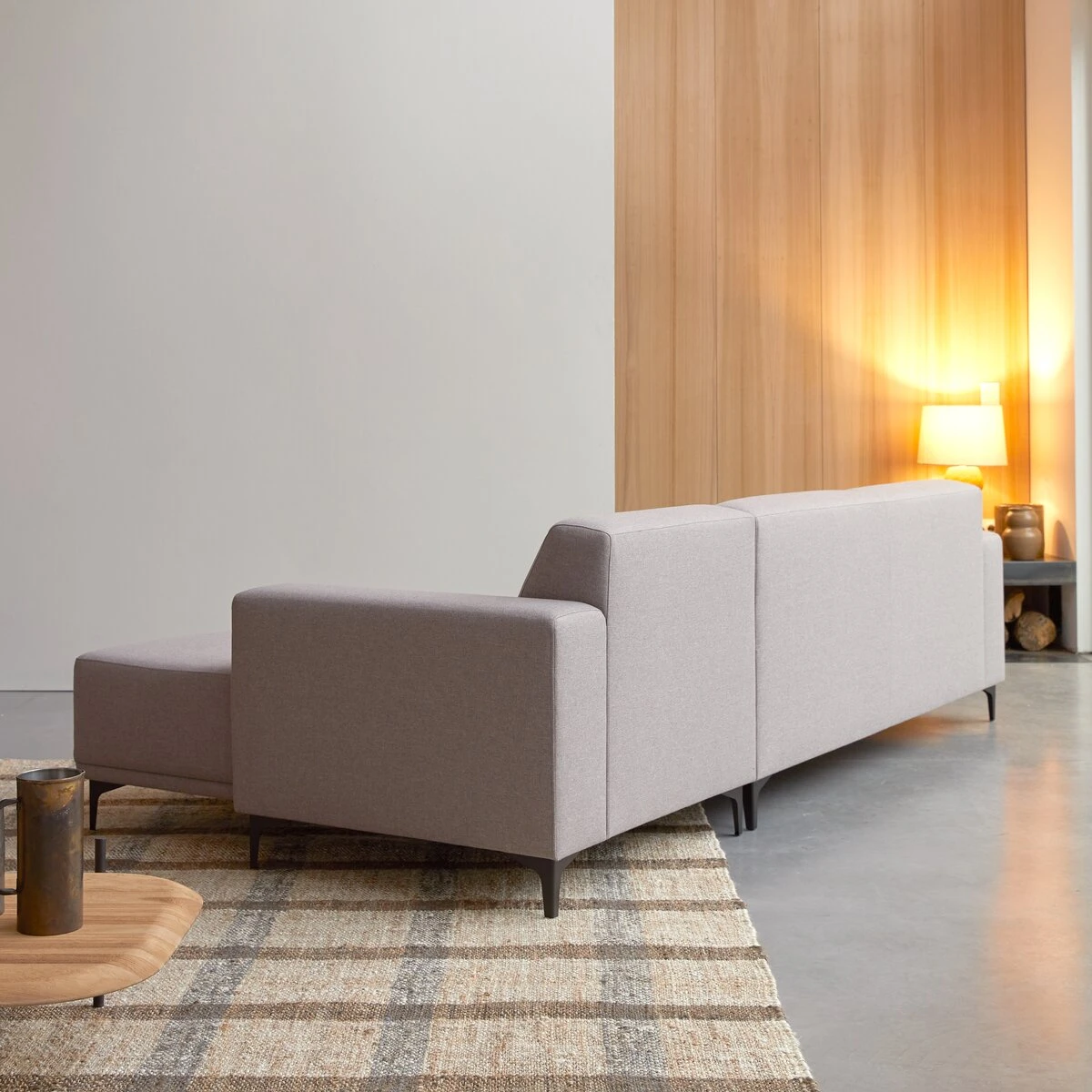 Lars - Canapé D'angle Droit En Tissu Gris 300 X 150 Cm, 5 Places 7 Lars - Canapé D'angle Droit En Tissu Gris 300 X 150 Cm, 5 Places – Image 5