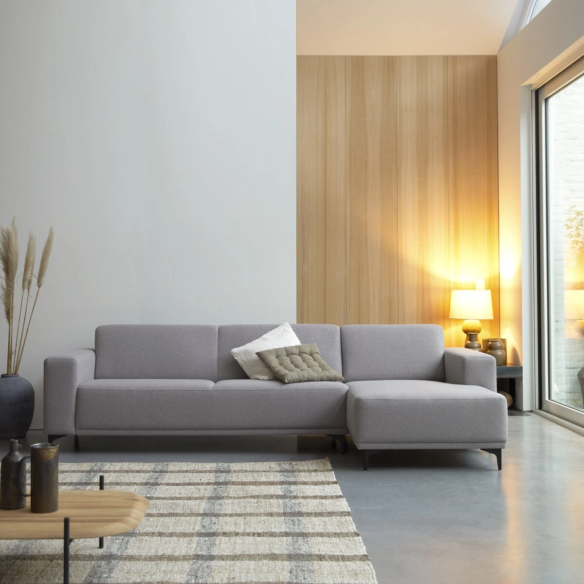 Lars - Canapé D'angle Droit En Tissu Gris 300 X 150 Cm, 5 Places 3 Lars - Canapé D'angle Droit En Tissu Gris 300 X 150 Cm, 5 Places