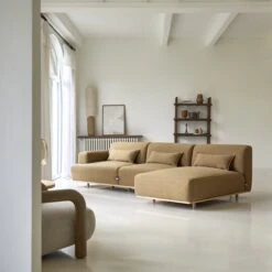 Duffle - Canapé D'angle Droit En Tissu Marron Et Chêne 295 X 170 Cm, 3 Places -Magasin De Meubles 1200 1200 canape d angle droit en tissu marron et chene 295 x 170 cm duffle 3