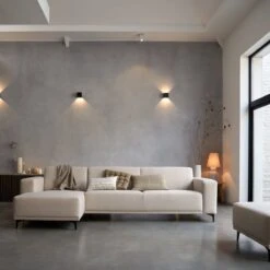 Lars - Canapé D'angle Gauche En Tissu écru 300 X 150 Cm, 5 Places