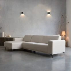 Lars - Canapé D'angle Gauche En Tissu écru 300 X 150 Cm, 5 Places -Magasin De Meubles 1200 1200 canape d angle gauche en tissu ecru 150 cm lars 3