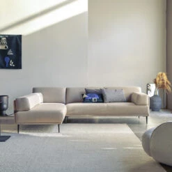 Finn - Canapé D'angle Gauche En Tissu écru 270 X 180 Cm, 4 Places