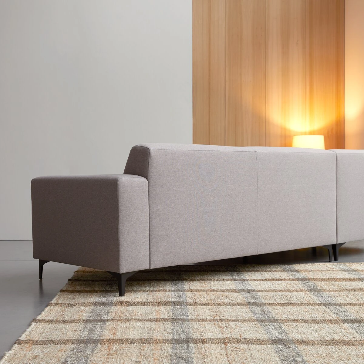 Lars - Canapé D'angle Gauche En Tissu Gris 300 X 150 Cm, 5 Places 5 Lars - Canapé D'angle Gauche En Tissu Gris 300 X 150 Cm, 5 Places – Image 3