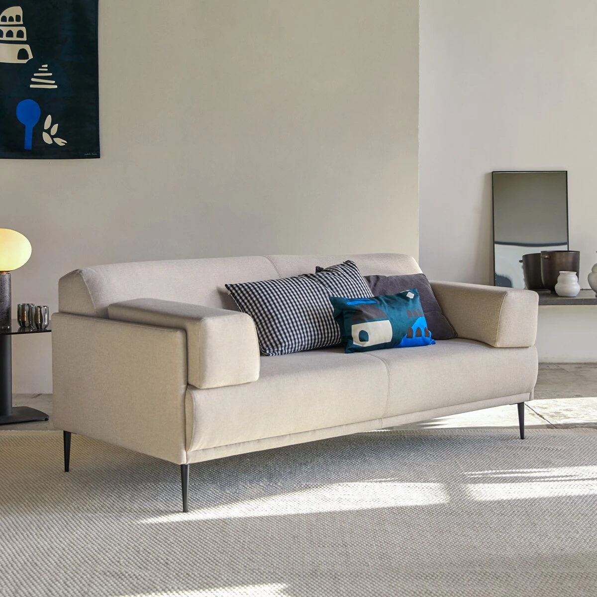 Finn - Canapé En Tissu écru 3 Places 6 Finn - Canapé En Tissu écru 3 Places – Image 4