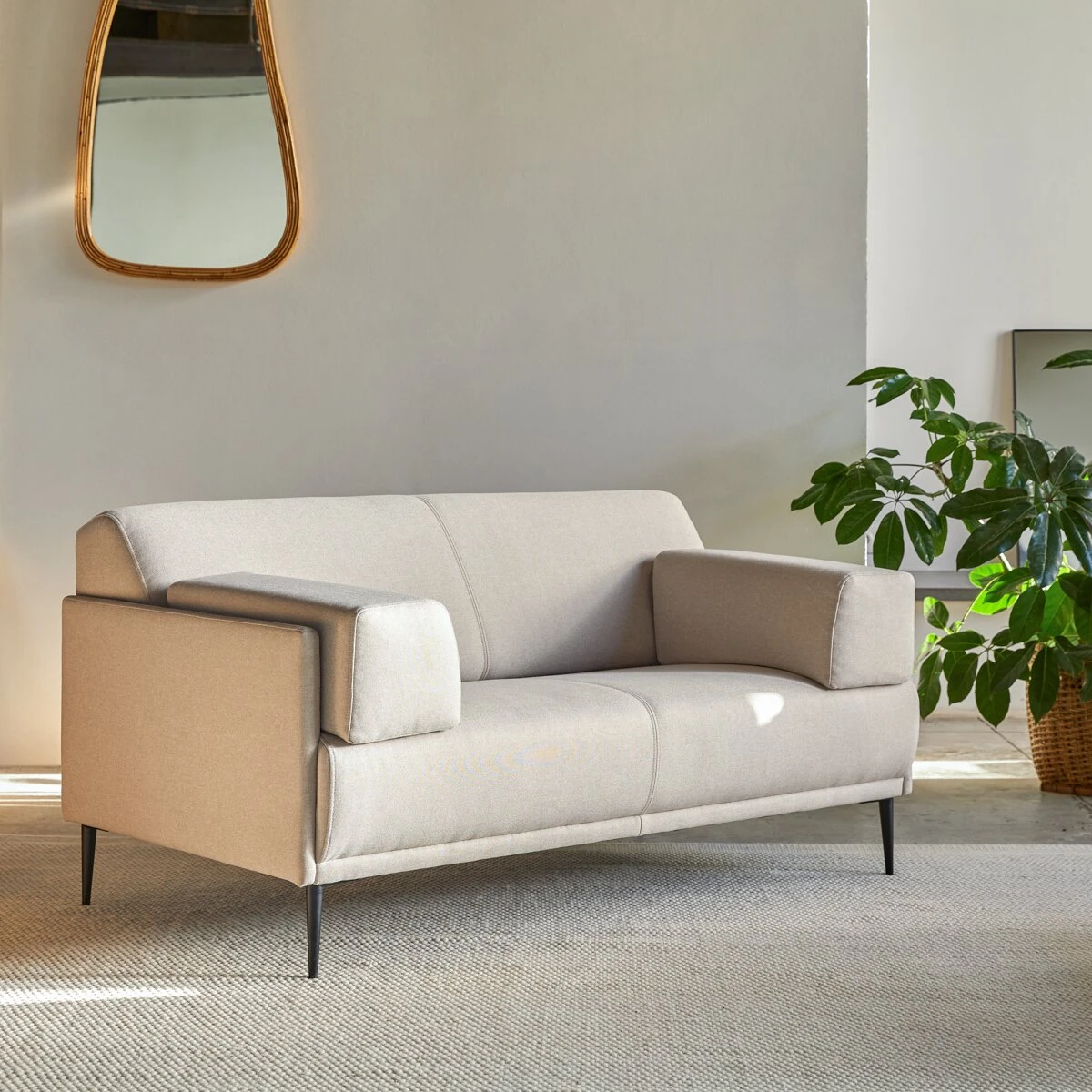 Finn - Canapé En Tissu écru 2-3 Places 4 Finn - Canapé En Tissu écru 2-3 Places – Image 2