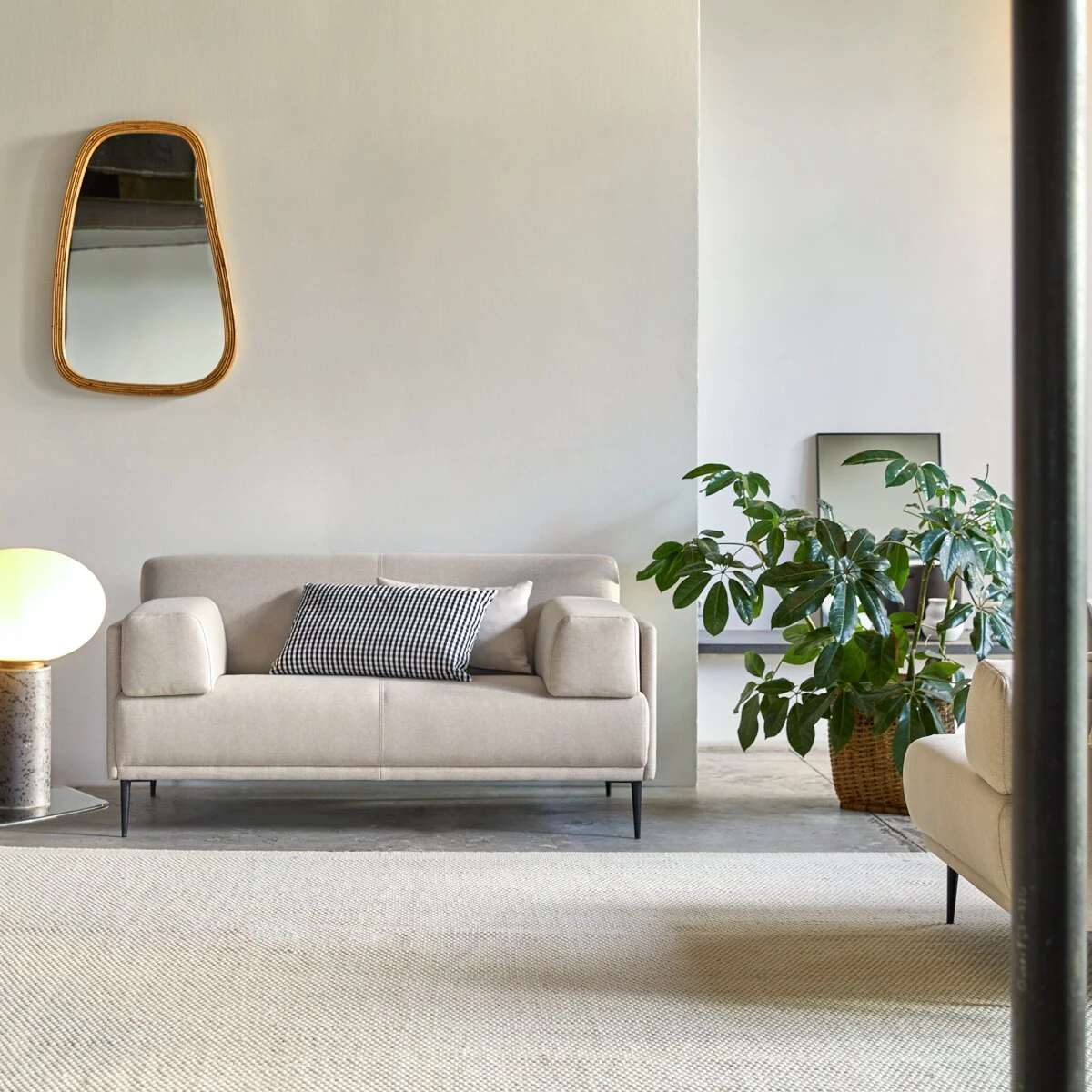 Finn - Canapé En Tissu écru 2-3 Places 3 Finn - Canapé En Tissu écru 2-3 Places