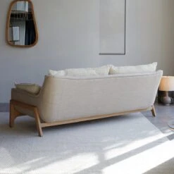 Woodnest - Canapé En Chêne Massif Et Tissu Linen 3 Places -Magasin De Meubles 1200 1200 canape woodnest en chene massif et tissu linen 3 places 4
