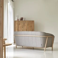 Yas - Canapé En Chêne Massif Et Tissu Gris 2 Places -Magasin De Meubles 1200 1200 canape yas en chene massif et tissu gris 2 places 4