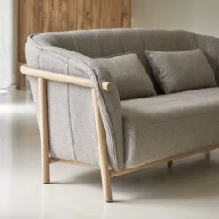 Yas - Canapé En Chêne Massif Et Tissu Gris 2 Places -Magasin De Meubles 1200 1200 canape yas en chene massif et tissu gris 2 places 5